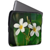 White Frangipani Canvas Print Laptopschutzhülle (Vorne Rechts)