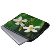 White Frangipani Canvas Print Laptopschutzhülle (Vorne Knopf)