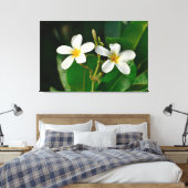 White Frangipani Leinwanddruck (Insitu (Schlafzimmer))