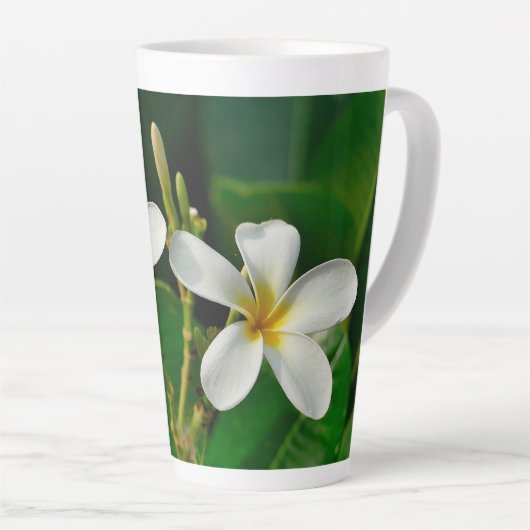 White Frangipani Milchtasse (Rechte Ecke)
