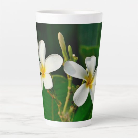 White Frangipani Milchtasse (Vorderseite)