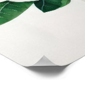 White Frangipani Watercolor Blume Poster (Ecke)