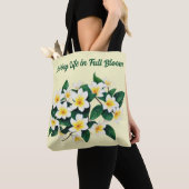 White Frangipani Watercolor Blume Tasche (Von Nahem)