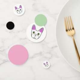 White French Bulldog Face Table Confetti Konfetti