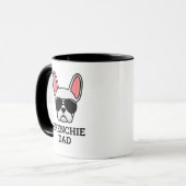 White French Bulldog Frenchie Dog Vater Tasse (Vorderseite Links)