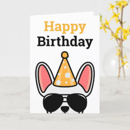 White French Bulldog Happy Birthday Card Karte