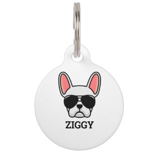 White French Bulldog PID Haustiermarke