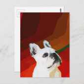 White French Bulldog Postkarte (Vorne/Hinten)
