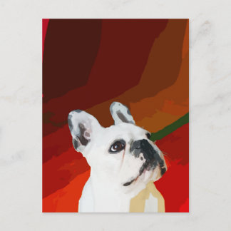 White French Bulldog Postkarte