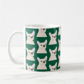 White French Bulldog, Stripes Kaffeetasse (Links)