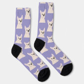 White French Bulldog, Stripes Socken (Rechts)