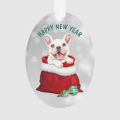 White French Bulldog - Überraschungsgeschenk Ornament (Rückseite)