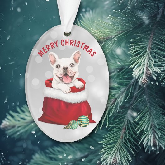 White French Bulldog - Überraschungsgeschenk Ornament