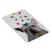 White French Bulldog und Butterfliegen Magnet (Rechte Seite)