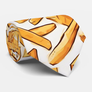 White French Fries Neck Tie Krawatte