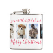 White FroChristmas Best Vater Ever Foto Flachmann (Vorderseite)