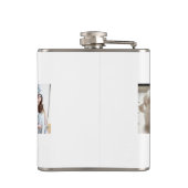 White FroChristmas Best Vater Ever Foto Flachmann (Rückseite)