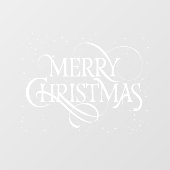 White Frohe Weihnachten Fensteraufkleber (Blatt)