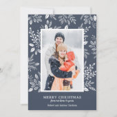 White Frohe Weihnachts-Foto Feiertagskarte (Vorderseite)