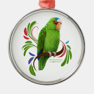 White Frontend Amazon Silbernes Ornament