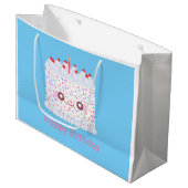 White Frosting Sprinkle Birthday Cake Große Geschenktüte (Vorderseite Schrägansicht)