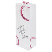 White Funny Wine Pub Weinbeutel Geschenktüte Für Weinflaschen (Rückseite Schrägansicht)