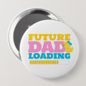 White Future Vater Ladung Girl Duck Babydusche Button (Vorne & Hinten)