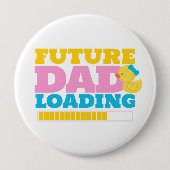 White Future Vater Ladung Girl Duck Babydusche Button (Vorderseite)