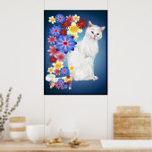 White Garden Kitty Poster (Küche)