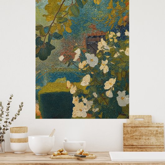 White Garden Poster (Küche)
