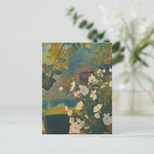 White Garden Postkarte (Stehend Vorderseite)