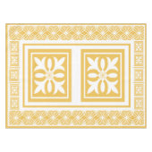 White Garden Trellis Pattern Tischdecke (Vorderseite (Horizontal))