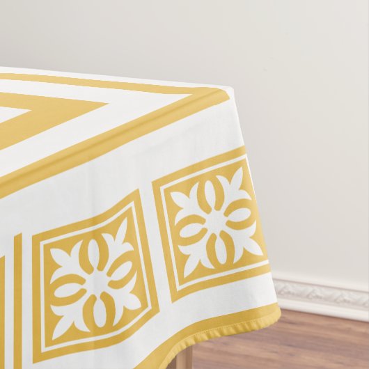 White Garden Trellis Pattern Tischdecke (Beispiel)