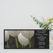 White Garden Tulips Spring Engagement Party Einladung (Stehend Vorderseite)