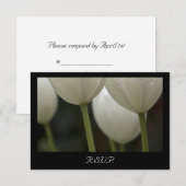 White Garden Tulips Spring Wedding RSVP Card Karte (Vorne/Hinten)