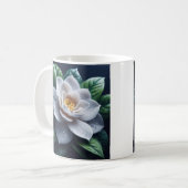 White Gardenia Floral Kaffeetasse (Vorderseite Links)