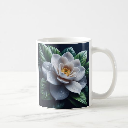White Gardenia Floral Kaffeetasse (Rechts)