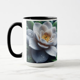 White Gardenia Floral Tasse