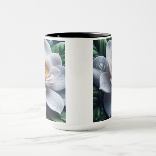 White Gardenia Floral Tasse (Zentrum)