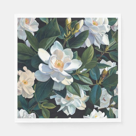 White Gardenia Serviette (Vorderseite)