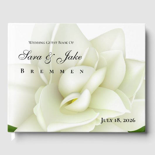 White Gardenia Wedding Gästebuch (Vorderseite)