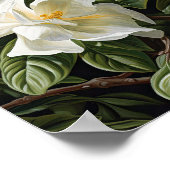 White Gardenias Blume Art Print Poster (Ecke)