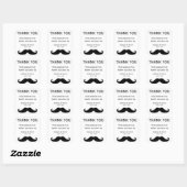 White Gay Wedding Stickers mit Mustache (Blatt)