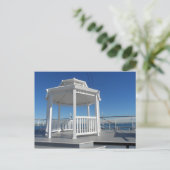 White Gazebo Postkarte (Stehend Vorderseite)