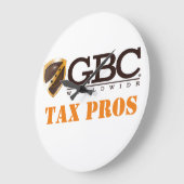 White GBC Tax Pros Wall Clock Große Wanduhr (Winkel)
