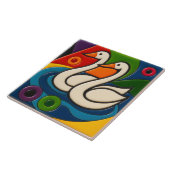 White Geese Tile Fliese (Seite)