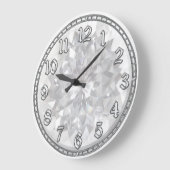 White Gem Große Wanduhr (Winkel)