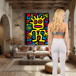 White Geometric Diamond: Benutzerdefinierter Text  Capri Leggings