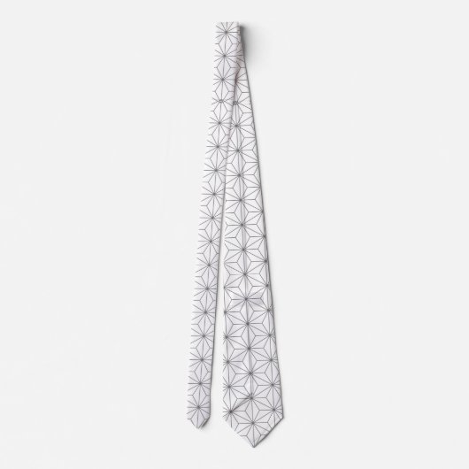 White Geometric Star Men's Work, Beruflich Krawatte (Rückseite)