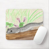 White Gepunktet Gray Salamander Mousepad (Mit Mouse)